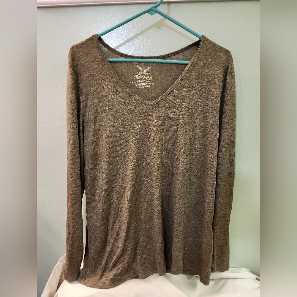 Faded glory 2XL tan long sleeve